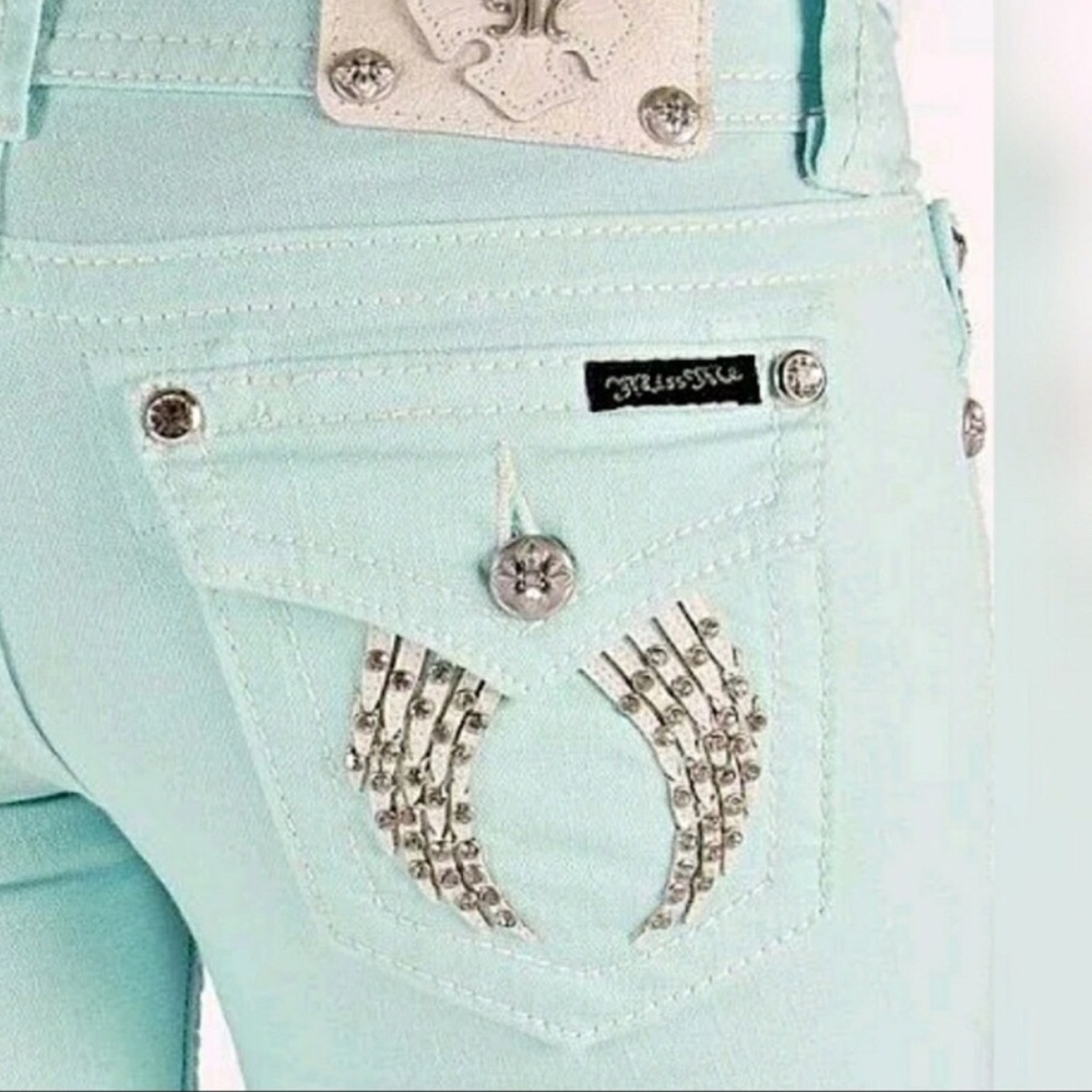Miss me baby blue bling jeans